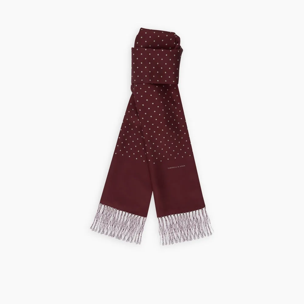 Wine Spotted Silk Scarf sold by Turnbull & Asser product image thumbnail 3