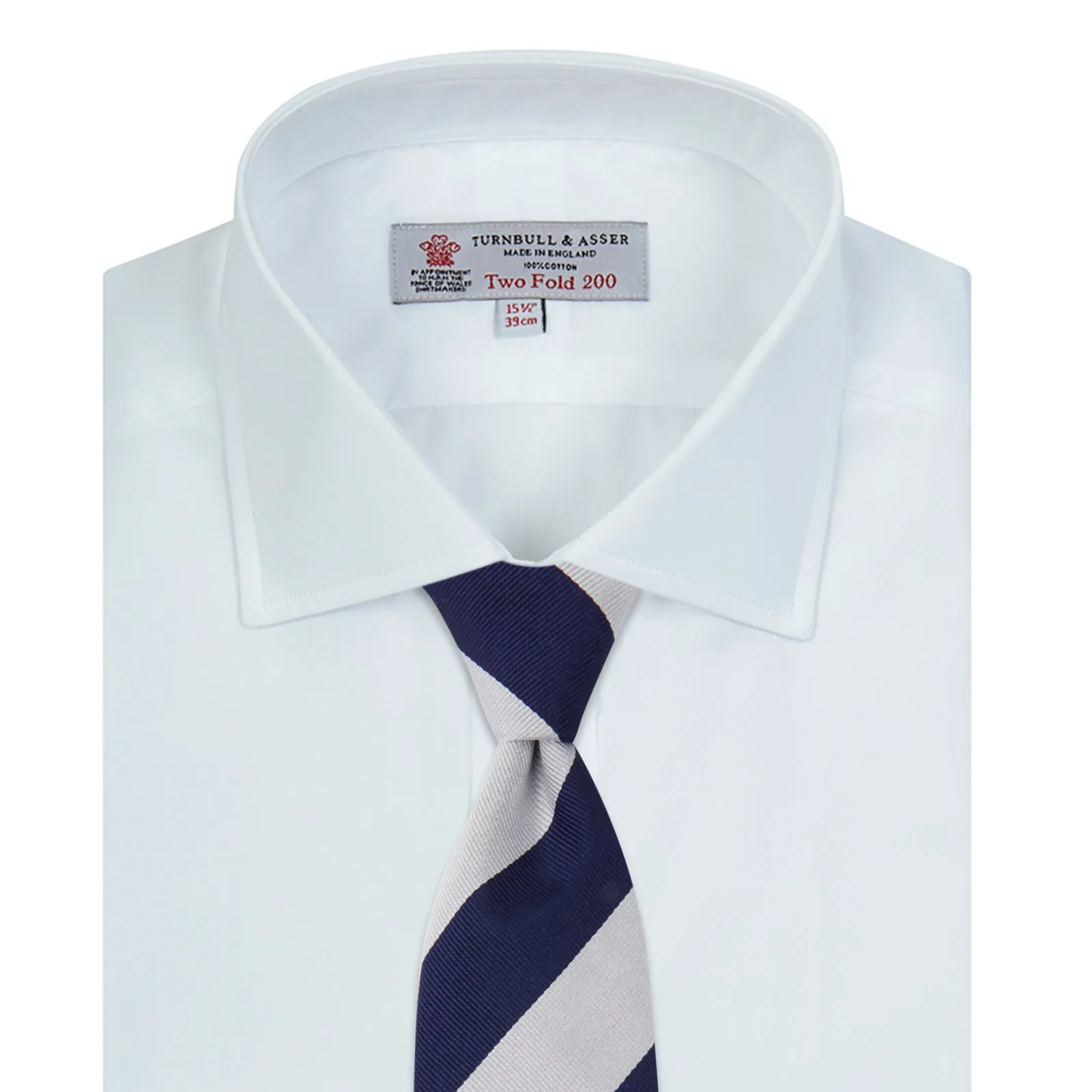Two-Fold 200 White Cotton Shirt with Regent Collar and 3-Button Cuffs sold by Turnbull & Asser product image thumbnail 4