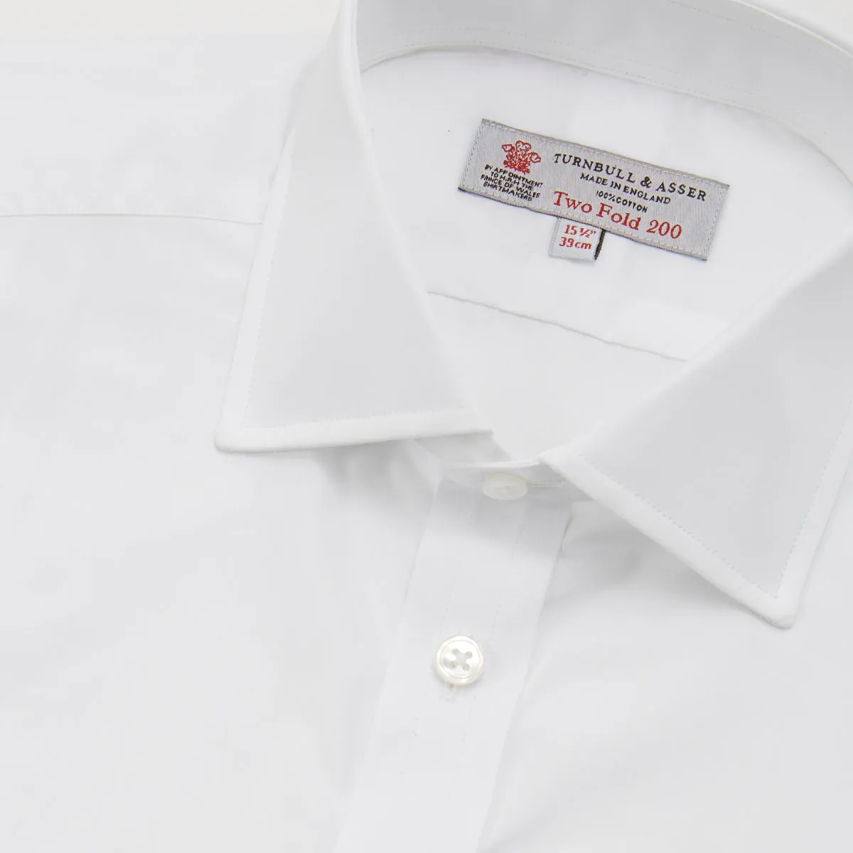 Two-Fold 200 White Cotton Shirt with Regent Collar and 3-Button Cuffs sold by Turnbull & Asser product image thumbnail 5