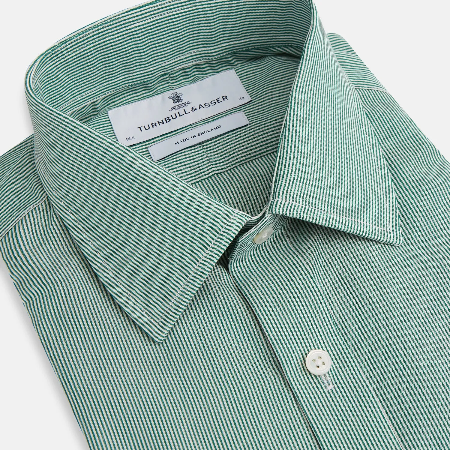 Green Fine Stripe Mayfair Shirt sold by Turnbull & Asser product image thumbnail 2