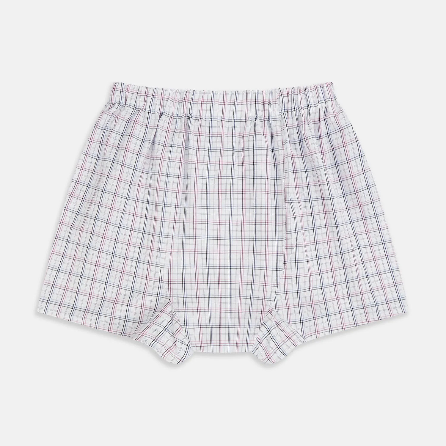 Purple and Orange Multi Graph Check Godfrey Boxer Shorts sold by Turnbull & Asser product image thumbnail 2