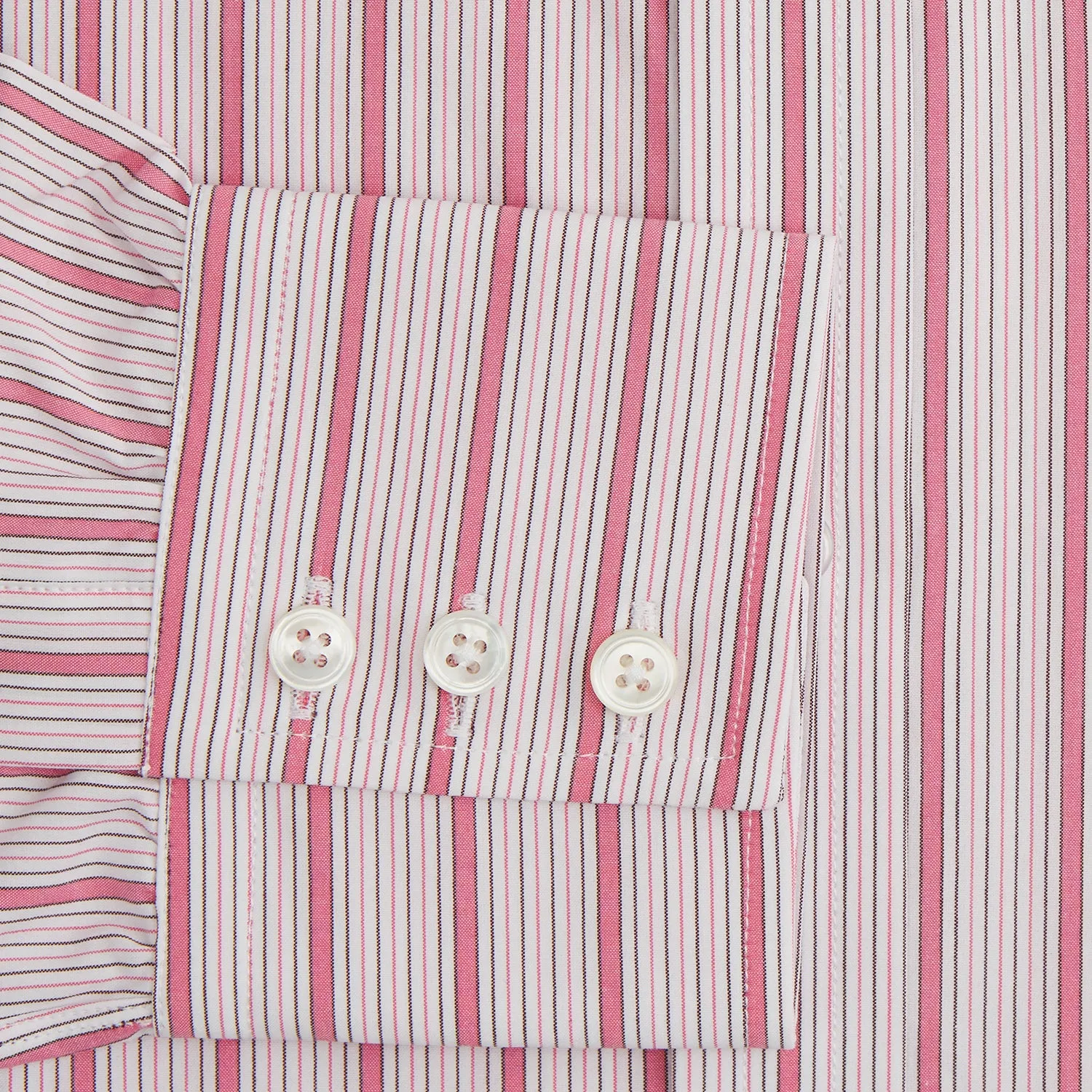 Pink Multi Track Stripe Mayfair Shirt sold by Turnbull & Asser product image thumbnail 3