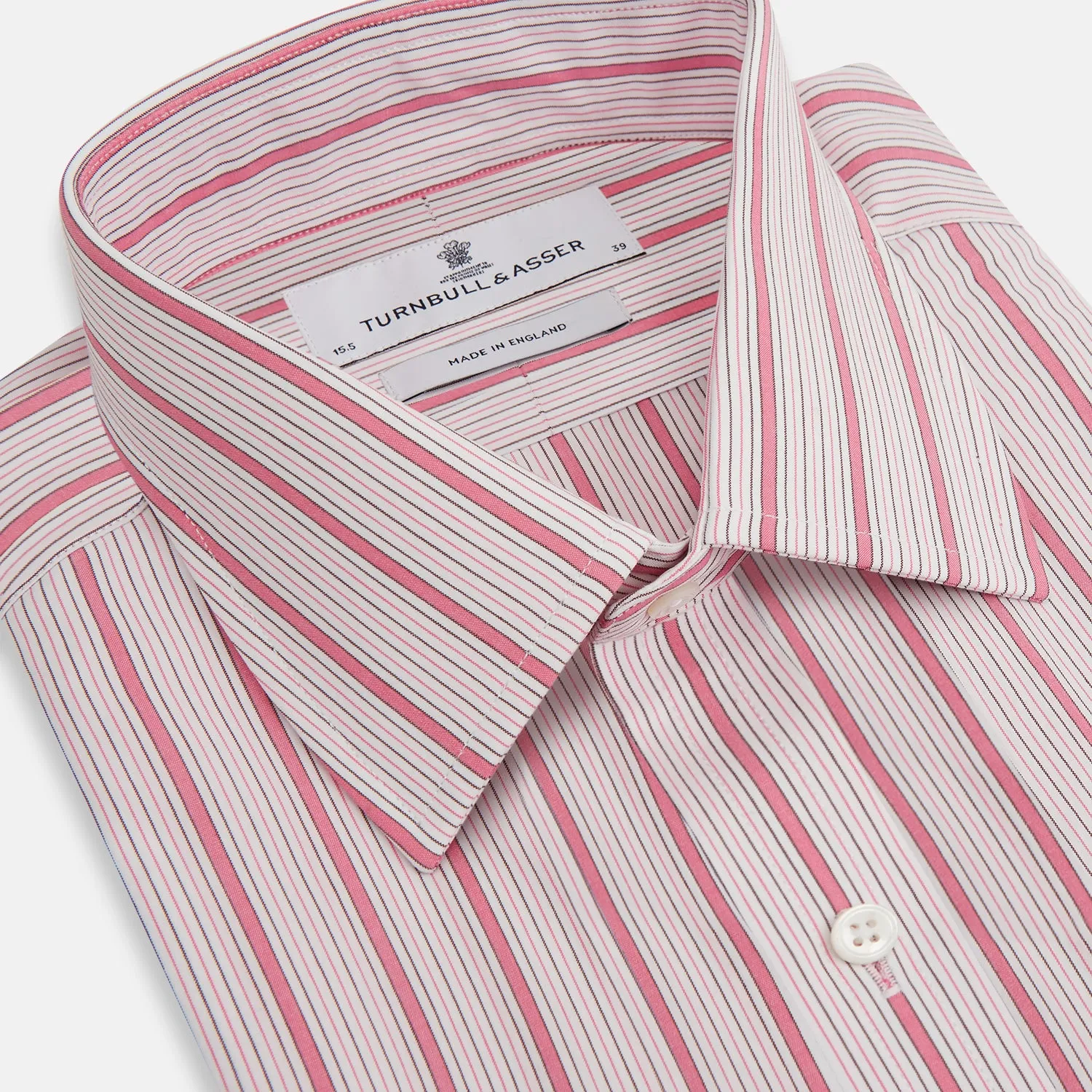 Pink Multi Track Stripe Mayfair Shirt sold by Turnbull & Asser product image thumbnail 2
