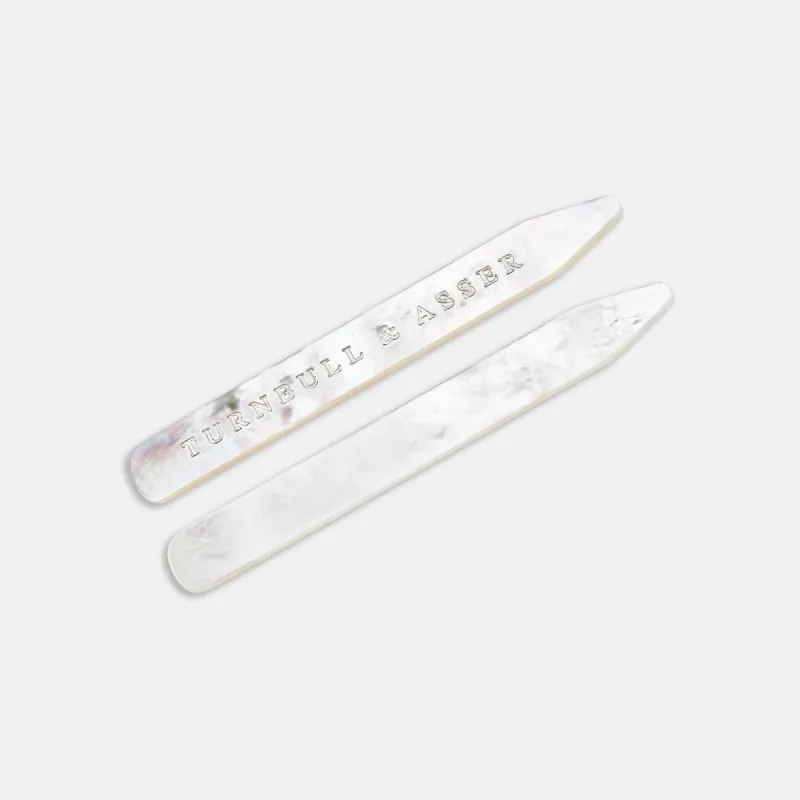 Mother-of-Pearl Collar Stays sold by Turnbull & Asser