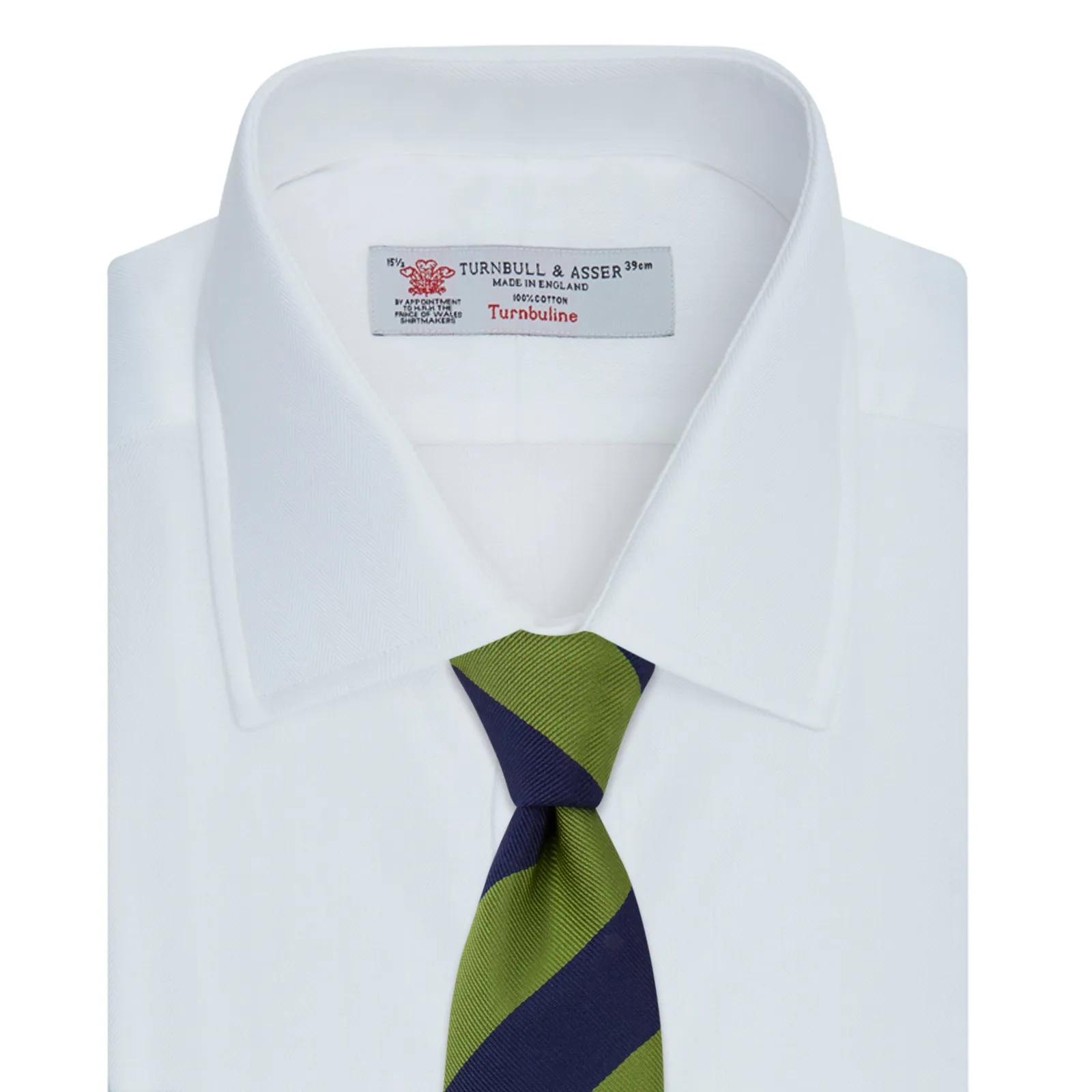 White Herringbone Superfine Cotton Shirt with T&A Collar and 3-Button Cuffs sold by Turnbull & Asser product image thumbnail 4