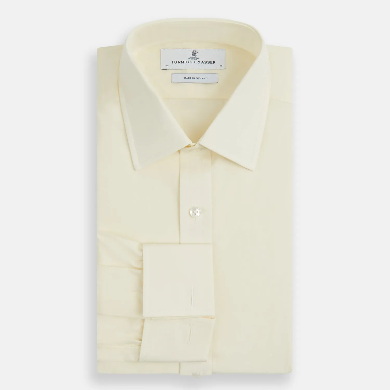 Cream Cotton Shirt with T&A Collar and Double Cuffs sold by Turnbull & Asser product image thumbnail 4