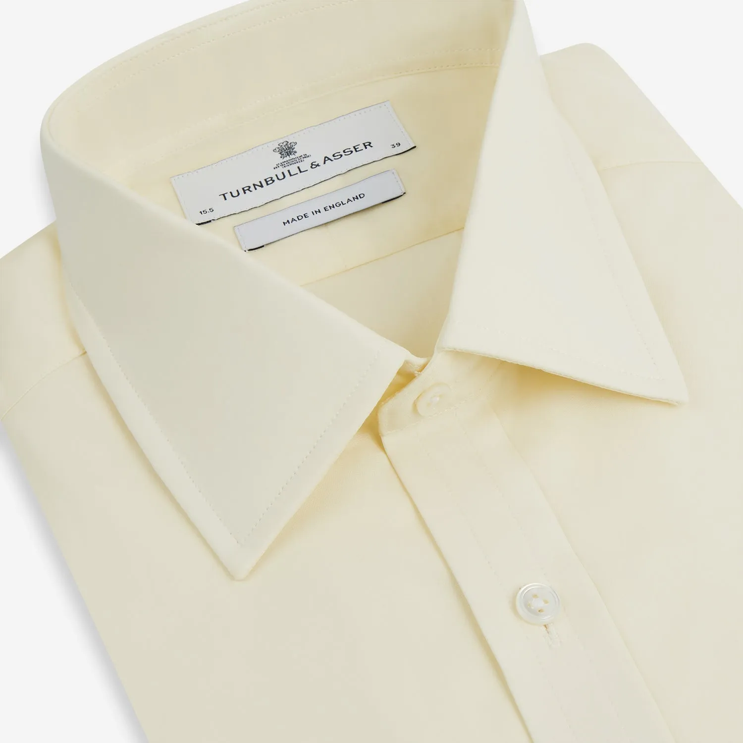 Cream Cotton Shirt with T&A Collar and Double Cuffs sold by Turnbull & Asser product image thumbnail 2