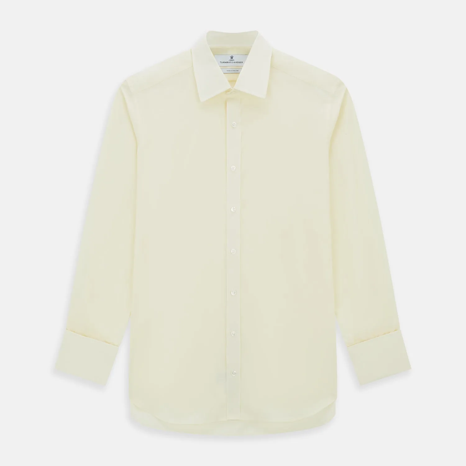 Cream Cotton Shirt with T&A Collar and Double Cuffs sold by Turnbull & Asser