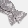 Grey and White Diamond Silk Bow Tie sold by Turnbull & Asser