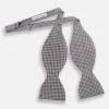 Grey and White Diamond Silk Bow Tie sold by Turnbull & Asser