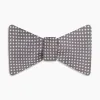 Grey and White Diamond Silk Bow Tie sold by Turnbull & Asser
