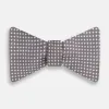 Grey and White Diamond Silk Bow Tie sold by Turnbull & Asser