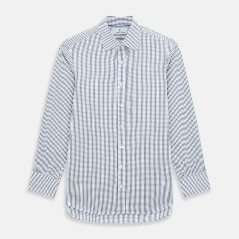 Blue Multi Tattersall Check Mayfair Shirt sold by Turnbull & Asser