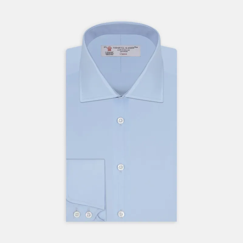 Blue Shirt with Regent Collar and 2-Button Cocktail Cuffs sold by Turnbull & Asser