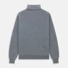 Kylian Flannel Grey Roll Neck Jumper sold by Turnbull & Asser