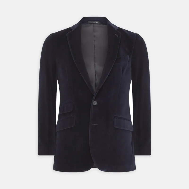 Navy Velvet Jacket sold by Turnbull & Asser