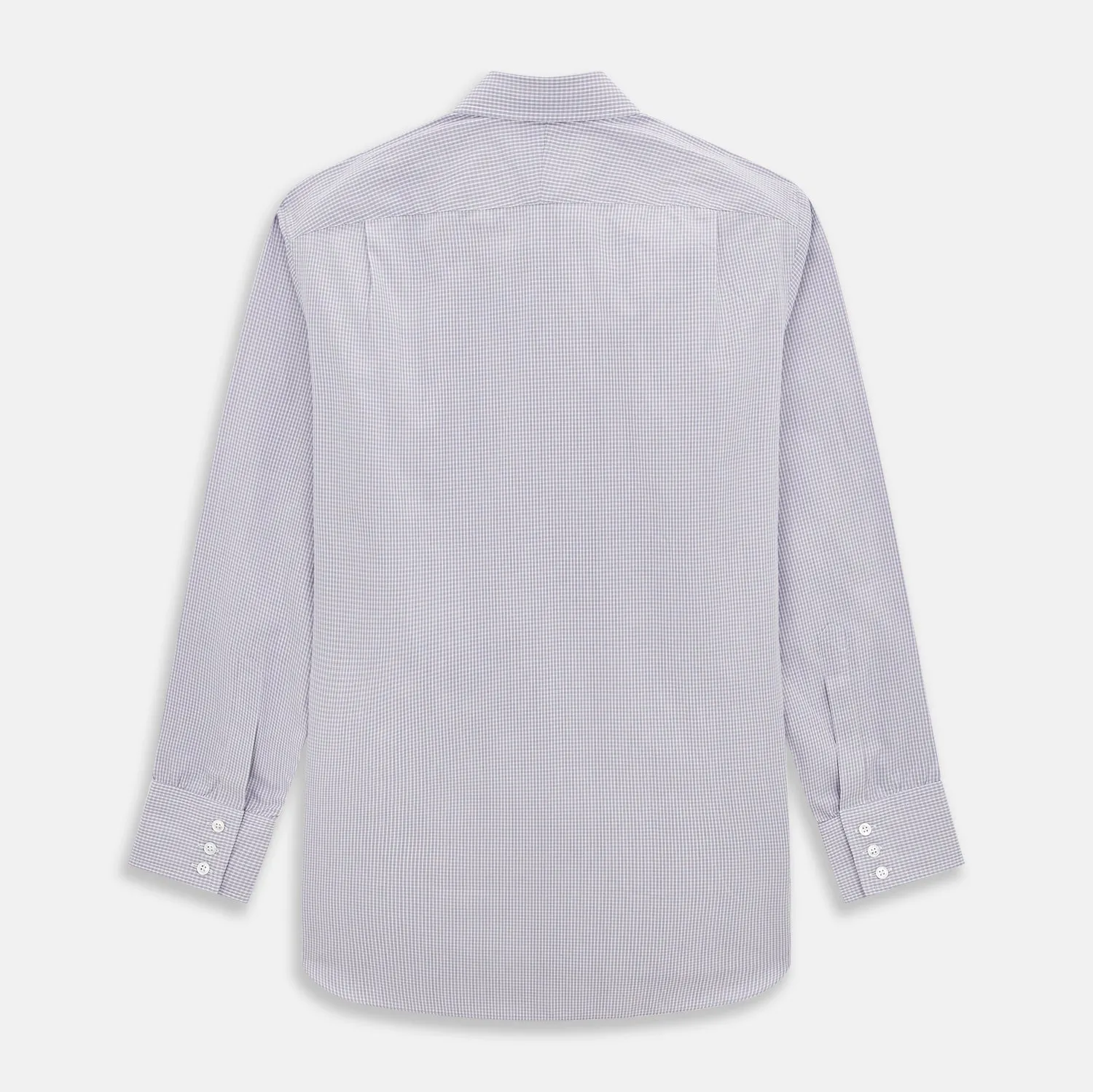 Purple Micro Check Mayfair Shirt sold by Turnbull & Asser product image thumbnail 3