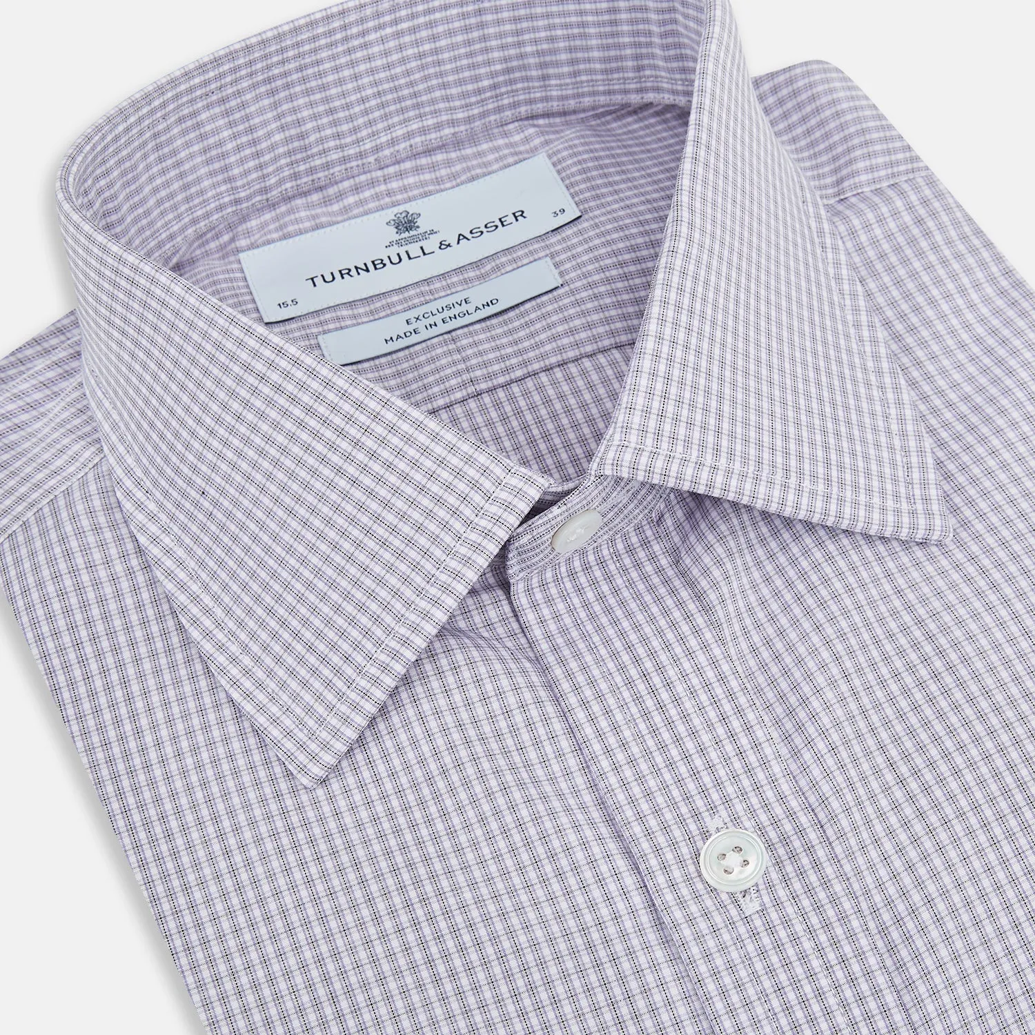 Purple Micro Check Mayfair Shirt sold by Turnbull & Asser product image thumbnail 2