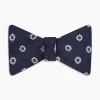Navy and White Motif Silk Bow Tie sold by Turnbull & Asser