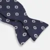 Navy and White Motif Silk Bow Tie sold by Turnbull & Asser