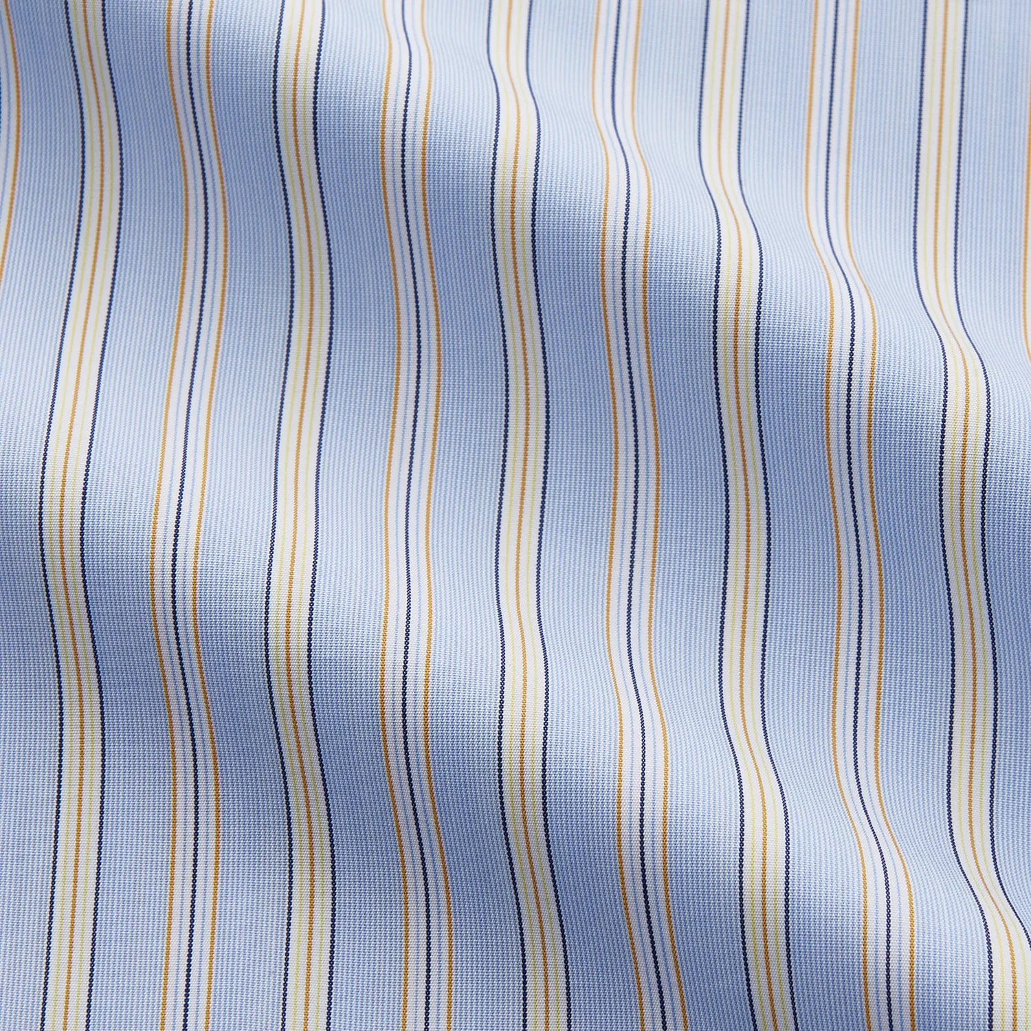 Blue and Yellow Multi Stripe Cotton Regular Fit Mayfair Shirt sold by Turnbull & Asser product image thumbnail 3