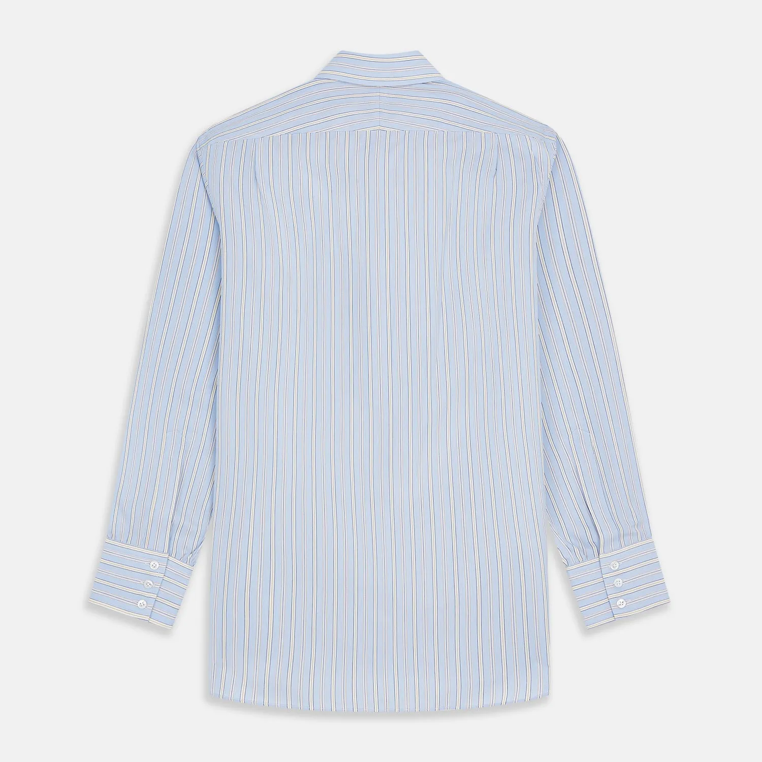 Blue and Yellow Multi Stripe Cotton Regular Fit Mayfair Shirt sold by Turnbull & Asser product image thumbnail 5