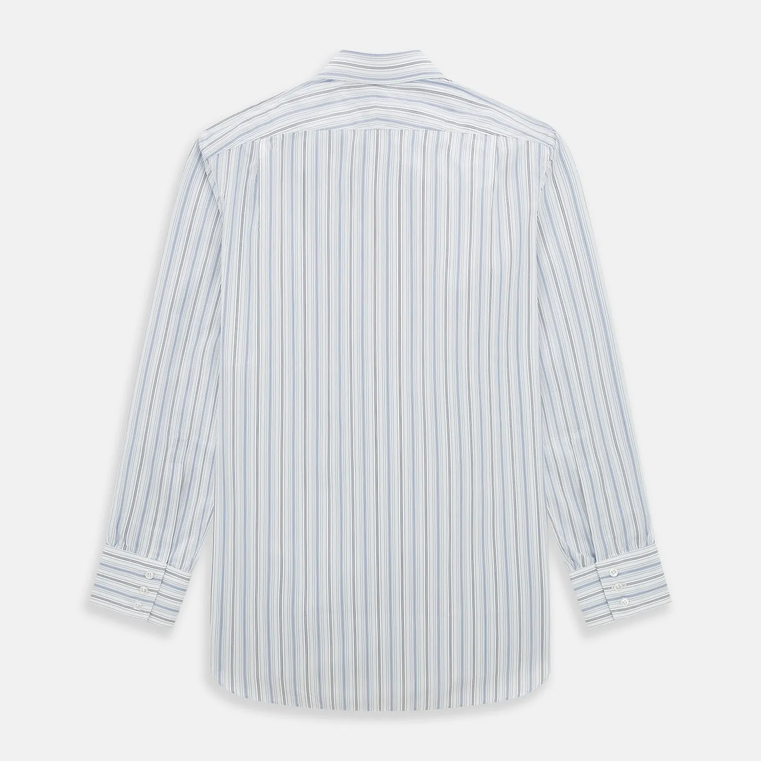 Navy and Blue Multi Stripe Mayfair Shirt sold by Turnbull & Asser product image thumbnail 3
