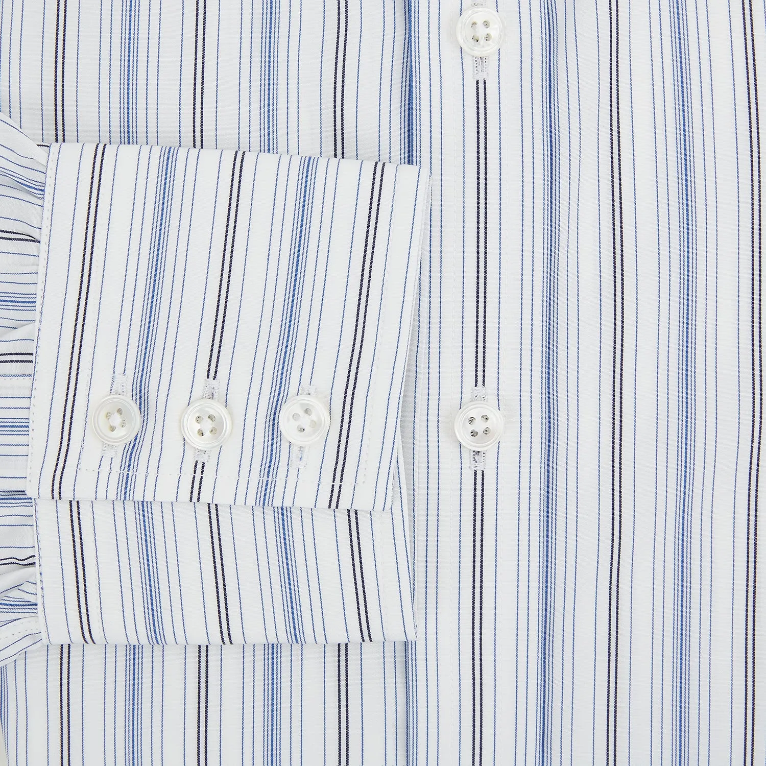 Navy and Blue Multi Stripe Mayfair Shirt sold by Turnbull & Asser product image thumbnail 4