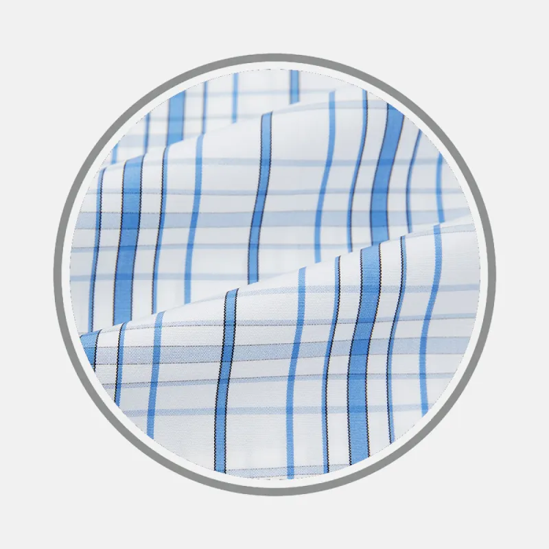 BLUE PLAID CHECK FABRIC sold by Turnbull & Asser