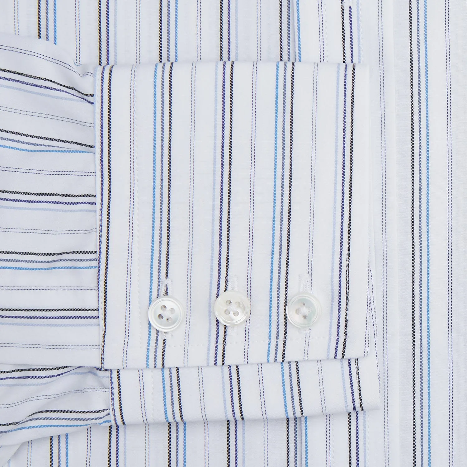 Blue Fine Multi Pinstripe Mayfair Shirt sold by Turnbull & Asser product image thumbnail 3