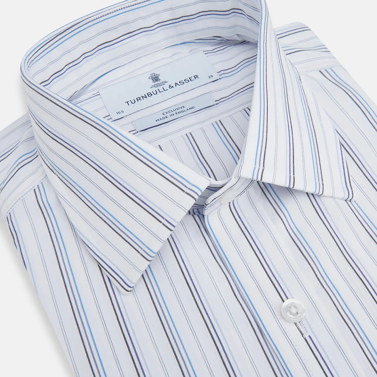 Blue Fine Multi Pinstripe Mayfair Shirt sold by Turnbull & Asser product image thumbnail 2