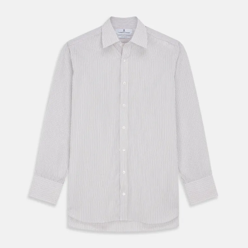 Sandstone Multi Stripe Cotton Regular Fit Mayfair Shirt sold by Turnbull & Asser