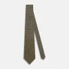 Yellow and Navy Diamond Silk Tie sold by Turnbull & Asser