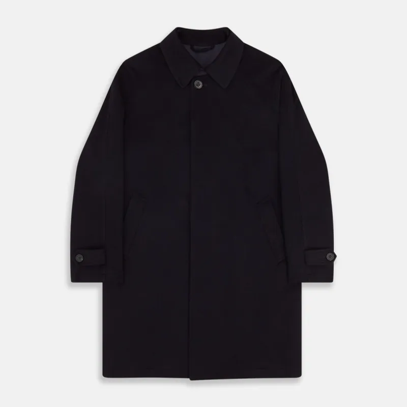 Dark Navy Cashmere Storm System Smith Coat sold by Turnbull & Asser