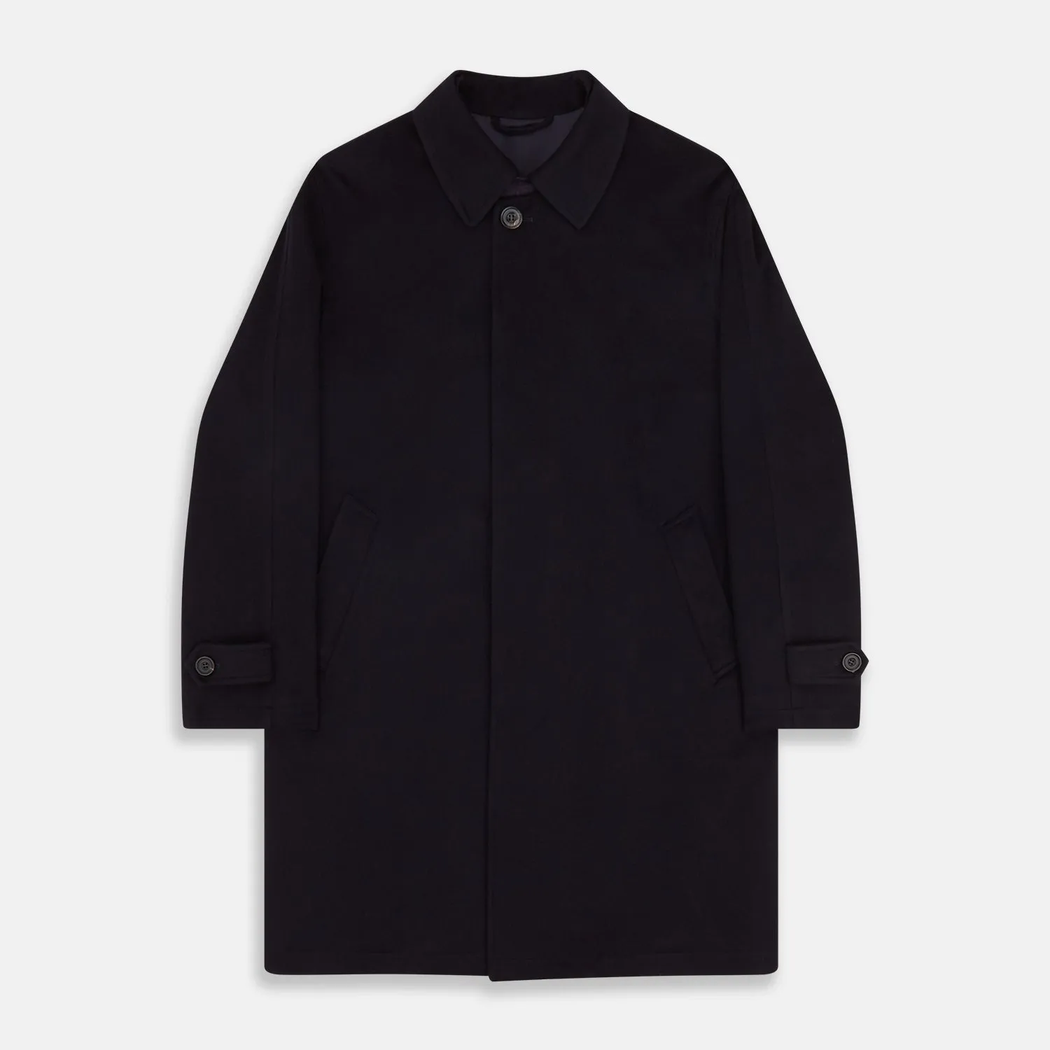 Dark Navy Cashmere Storm System Smith Coat sold by Turnbull & Asser