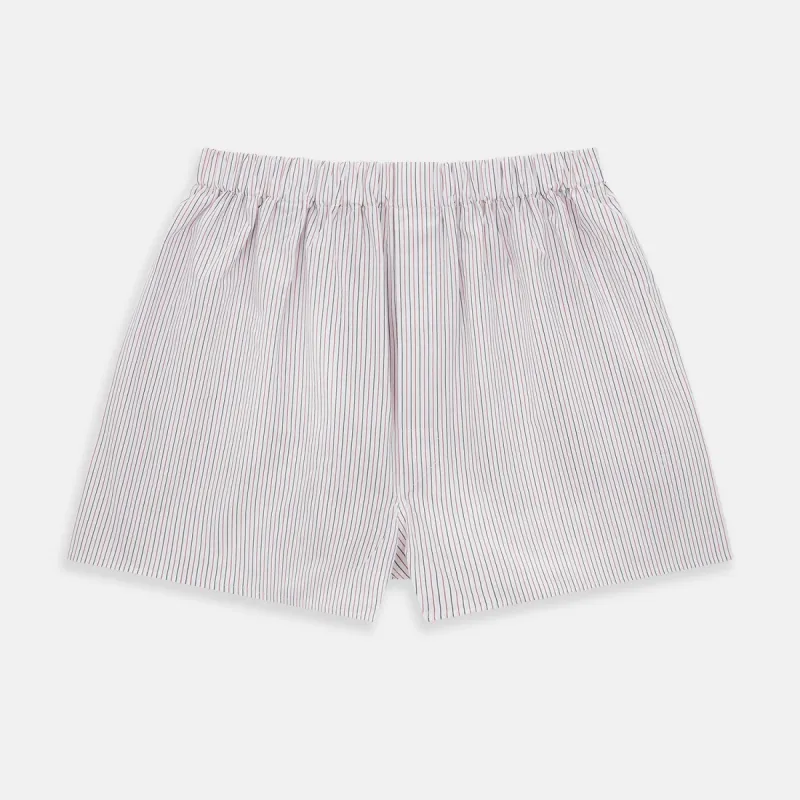 Red And Black Stripe Godfrey Boxer Shorts sold by Turnbull & Asser