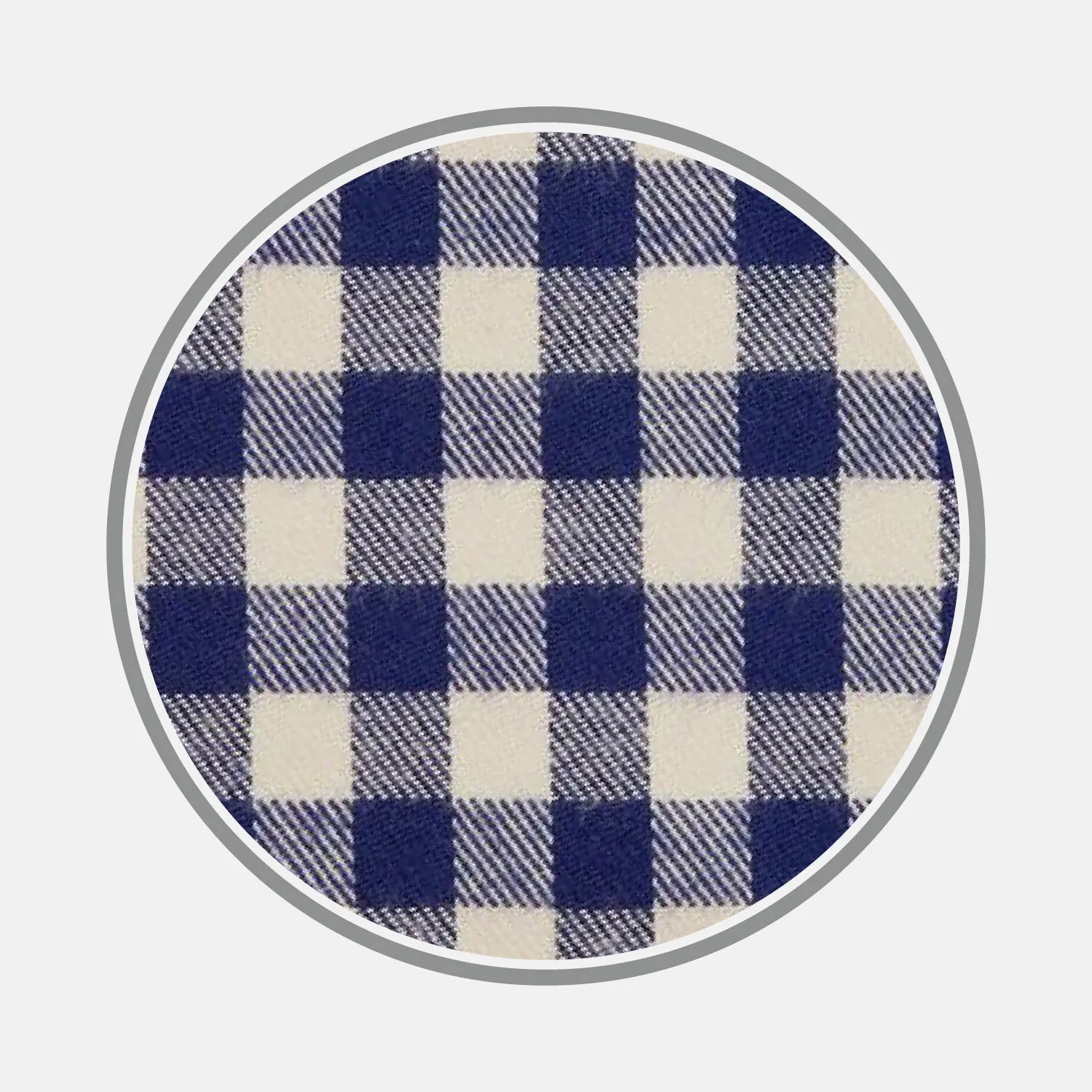 Blue Check Cotton Fabric sold by Turnbull & Asser