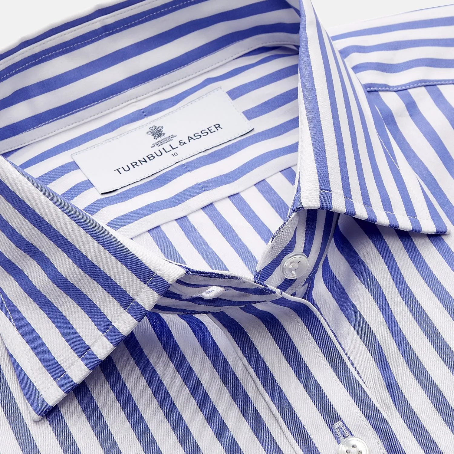 Pale Blue Candy Stripe Cotton Marlene Shirt sold by Turnbull & Asser product image thumbnail 2
