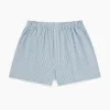 Blue Bengal Stripe Godfrey Boxer Shorts sold by Turnbull & Asser