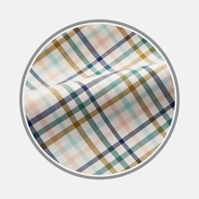 Green Multi Check Cotton Fabric sold by Turnbull & Asser