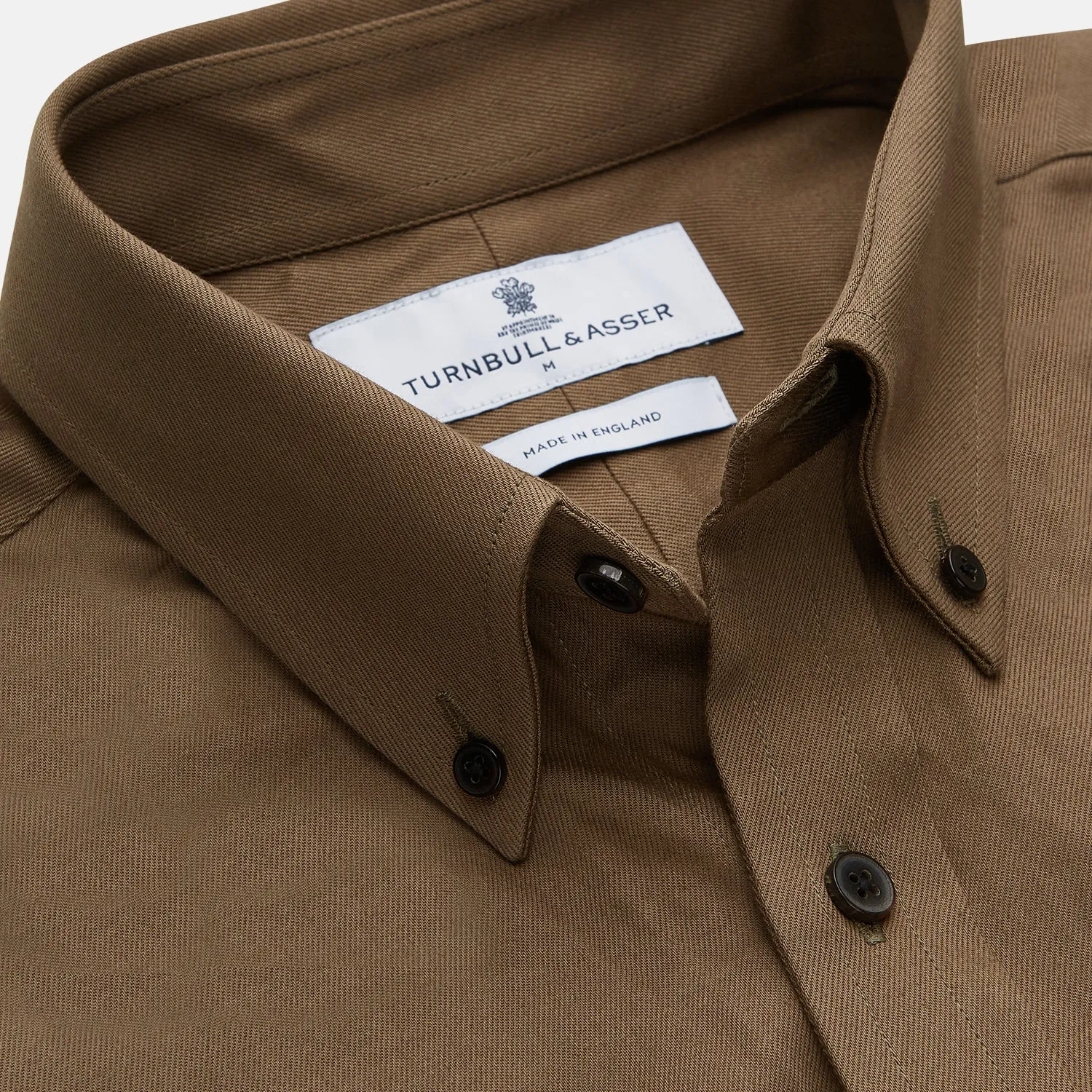 Khaki Weekend Fit Hayne Shirt With Dorset Collar And 1-Button Cuffs sold by Turnbull & Asser product image thumbnail 2