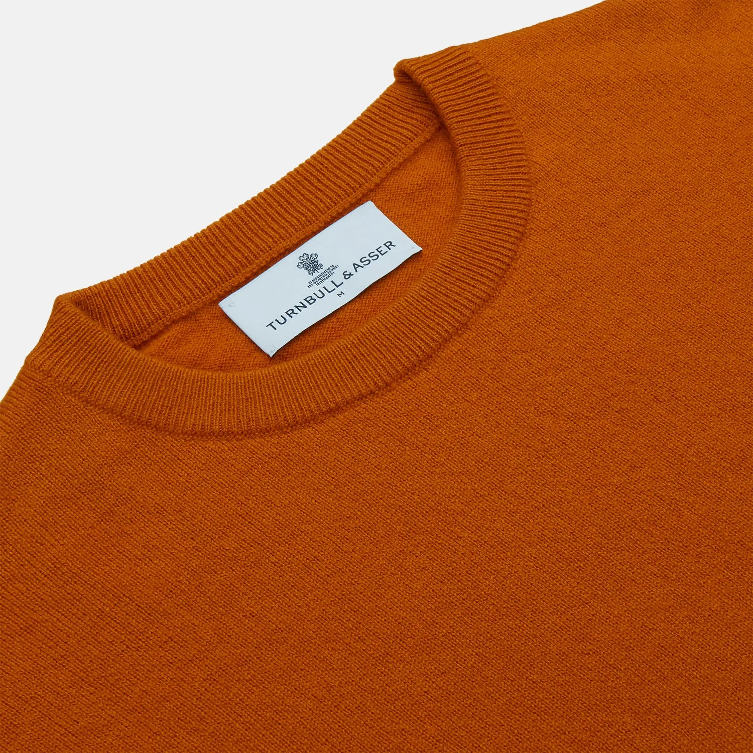 Rust Glenn Crew Neck Jumper sold by Turnbull & Asser product image thumbnail 2