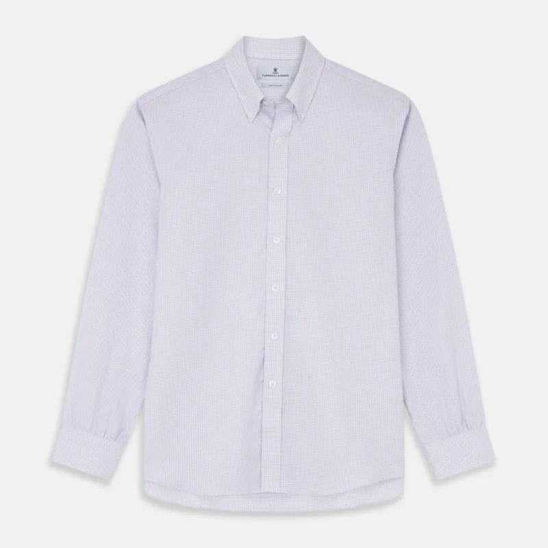 Blue Multi Check Cashmerello Weekend Fit Hayne Shirt sold by Turnbull & Asser