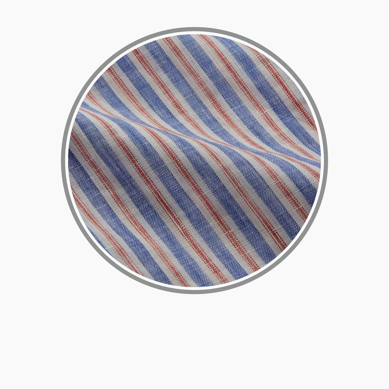 Blue & Red Stripe Linen Fabric sold by Turnbull & Asser product image thumbnail 3