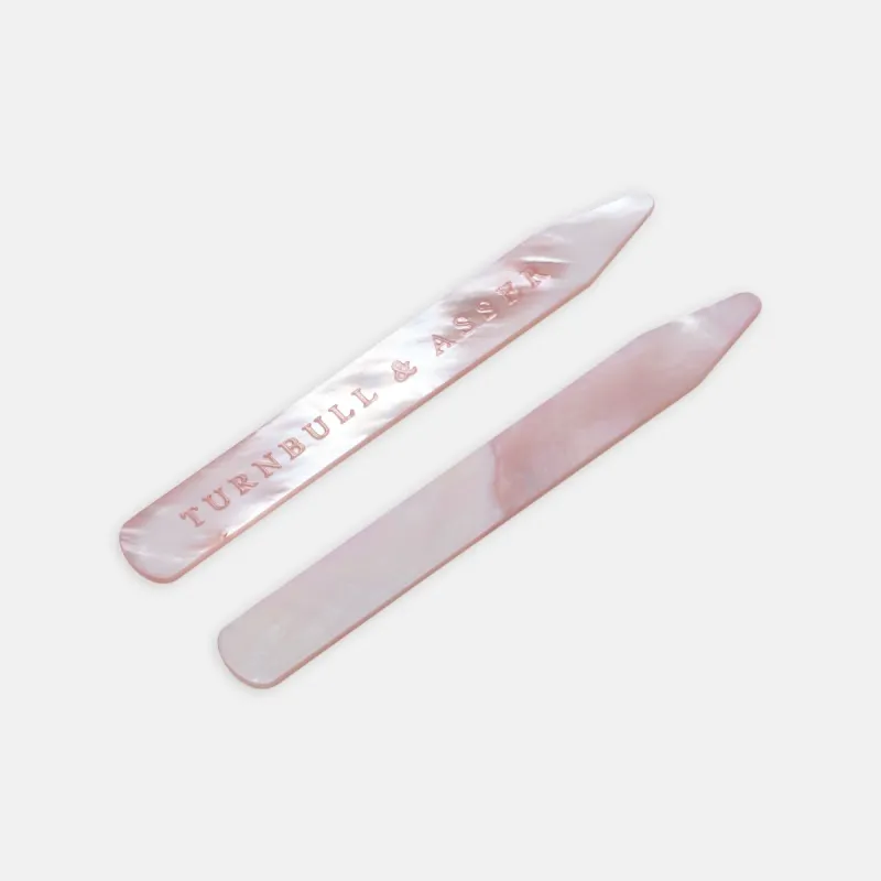 Pink Mother-of-Pearl Collar Stays sold by Turnbull & Asser