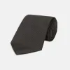 Black Twill Silk Tie sold by Turnbull & Asser