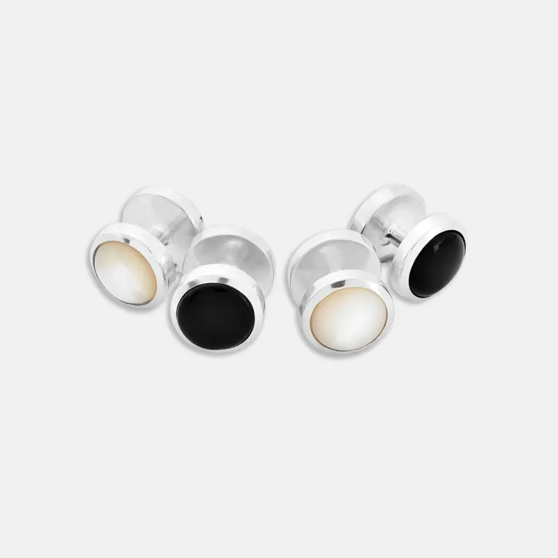 Reversible Sterling Silver Dress Studs made by Turnbull & Asser