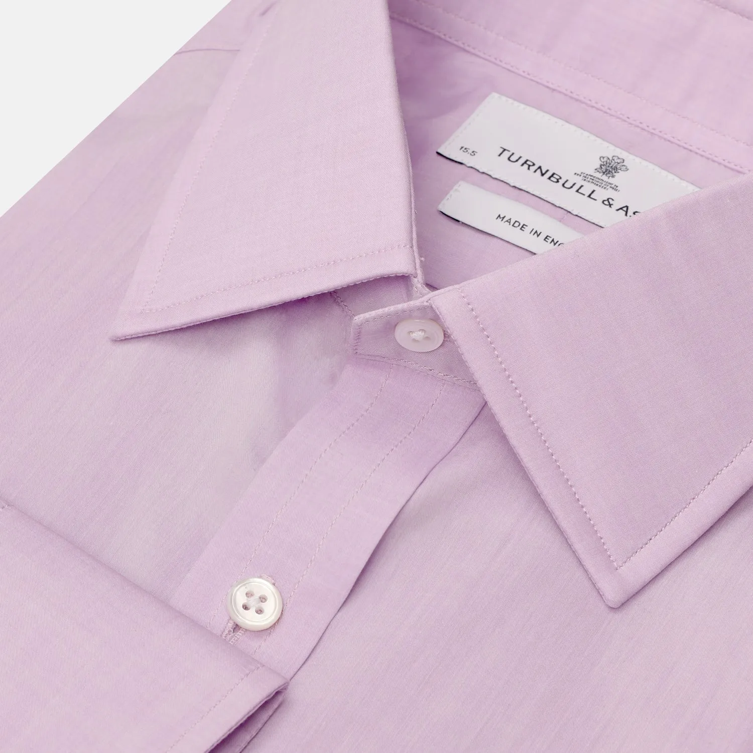 LILAC COTTON REGULAR FIT SHIRT sold by Turnbull & Asser product image thumbnail 2