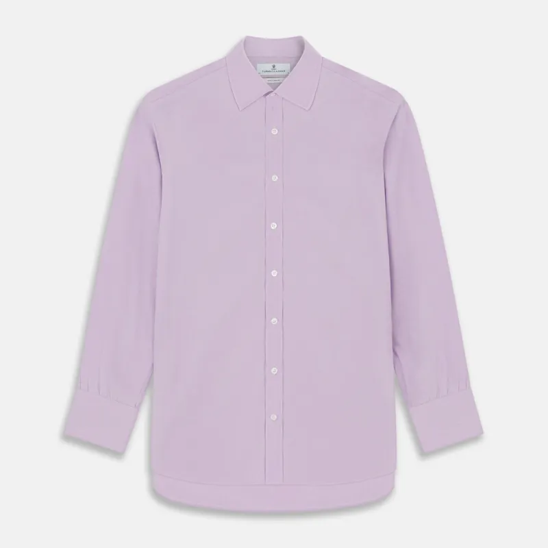 LILAC COTTON REGULAR FIT SHIRT sold by Turnbull & Asser