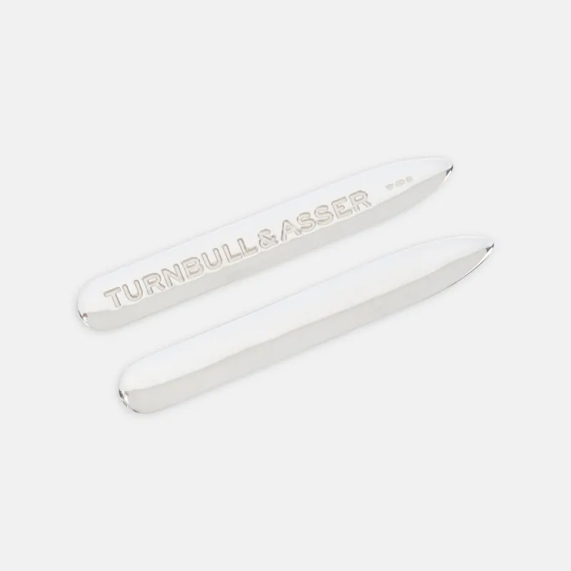 Short Sterling Silver Collar Stays sold by Turnbull & Asser